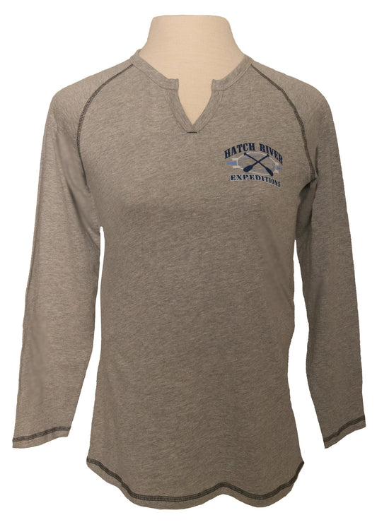 Women's Long Sleeve Groove Map Tee - Premium Heather