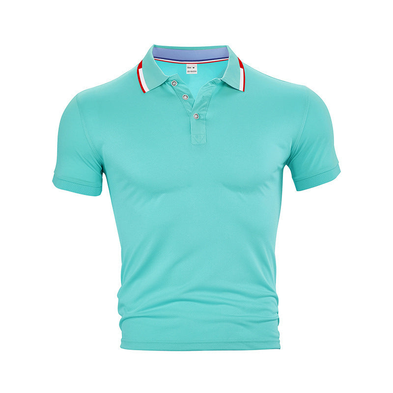 AZUKI Men's Contrast-Tipped Short Sleeve Polo