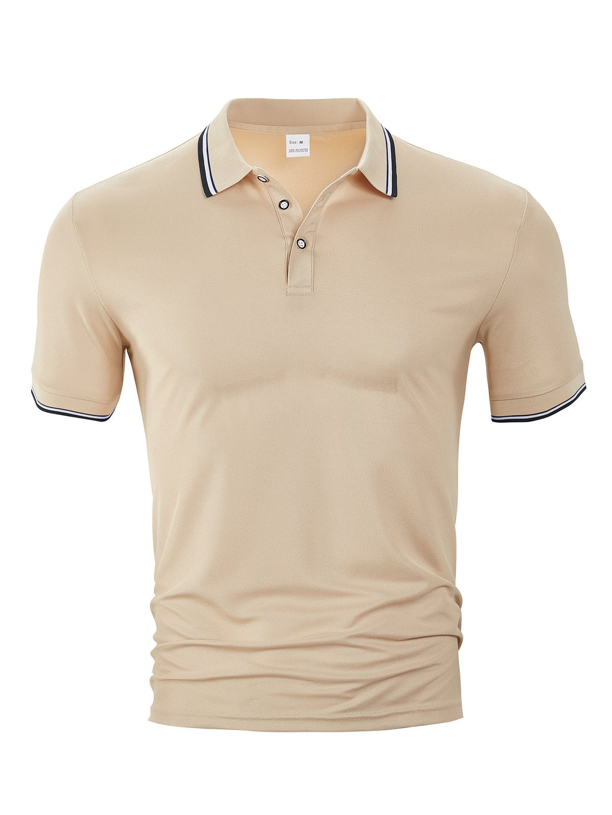AZUKI Men's Contrast-Tip Piqué Polo