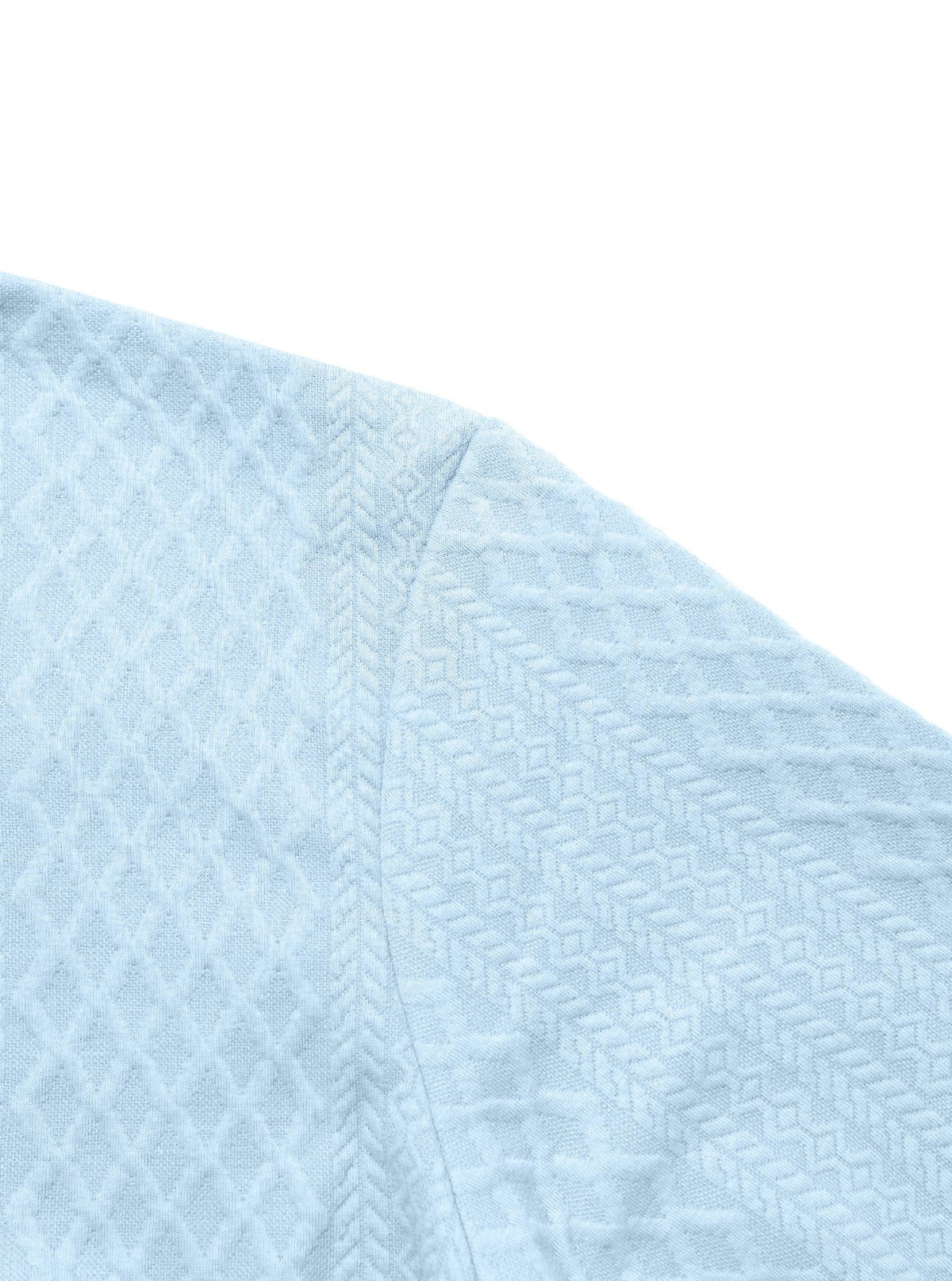 AZUKI Men's Four-Button Jacquard Pullover with Elbow Patches