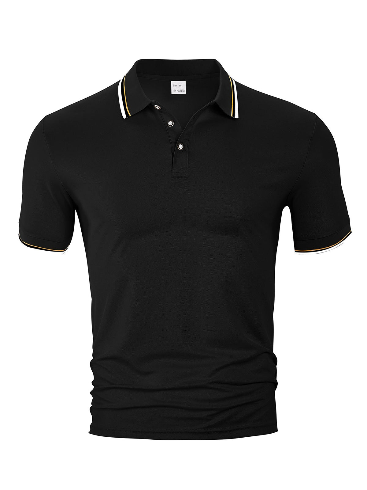 AZUKI Men's Contrast-Tip Piqué Polo