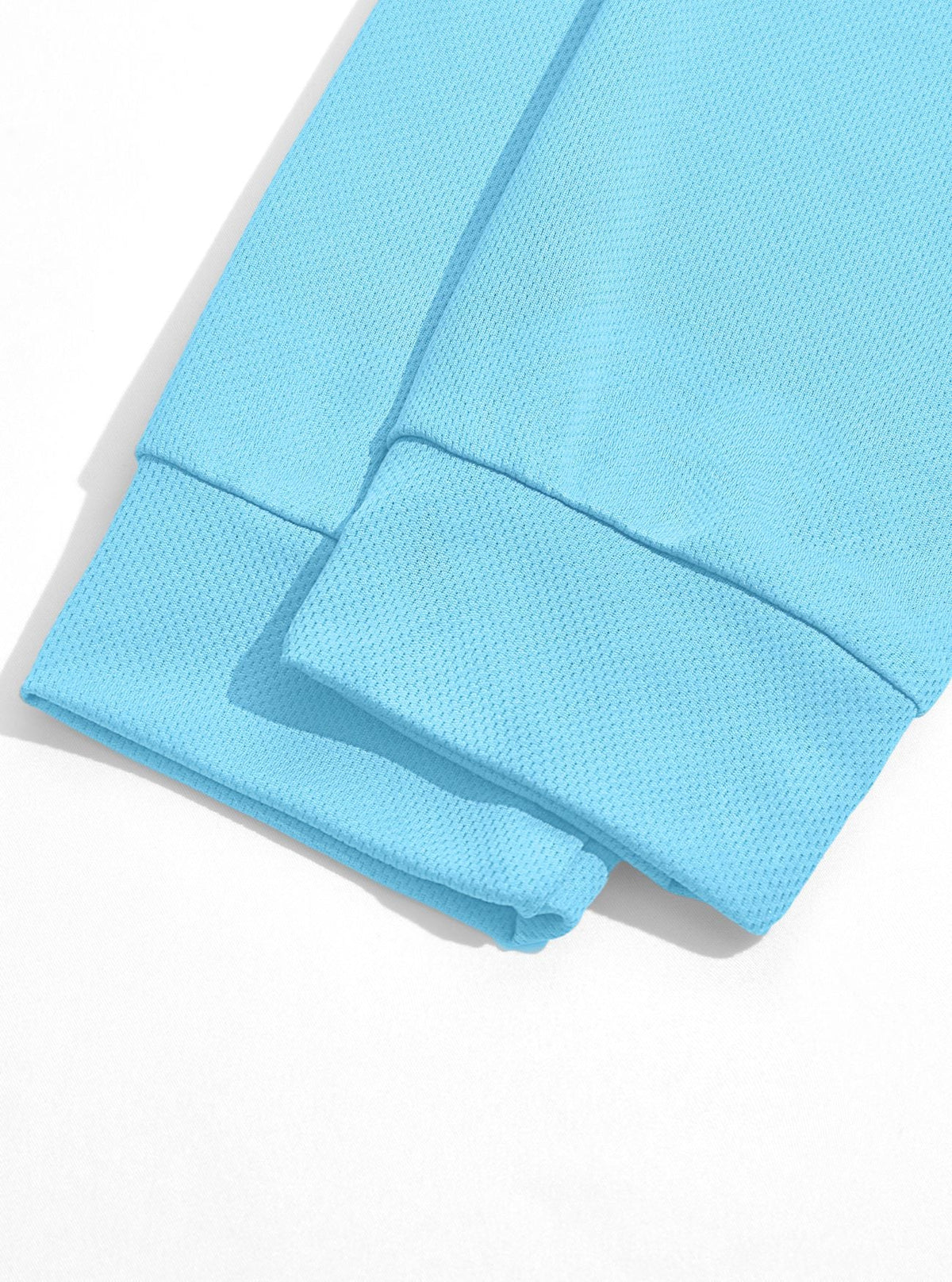 AZUKI Men's Long-Sleeve Birdseye Pocket Polo