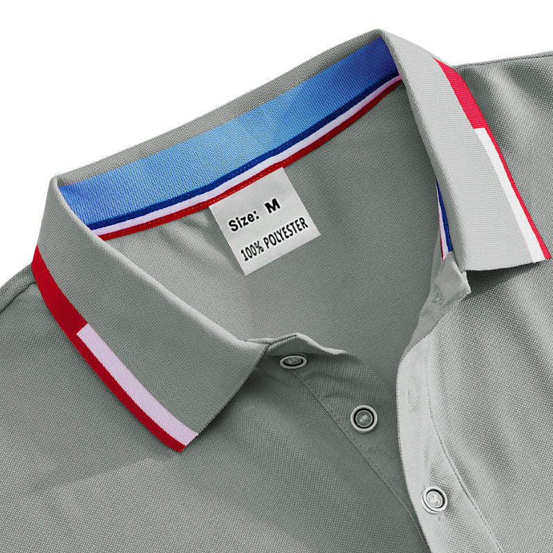 AZUKI Men's Contrast-Tipped Short Sleeve Polo