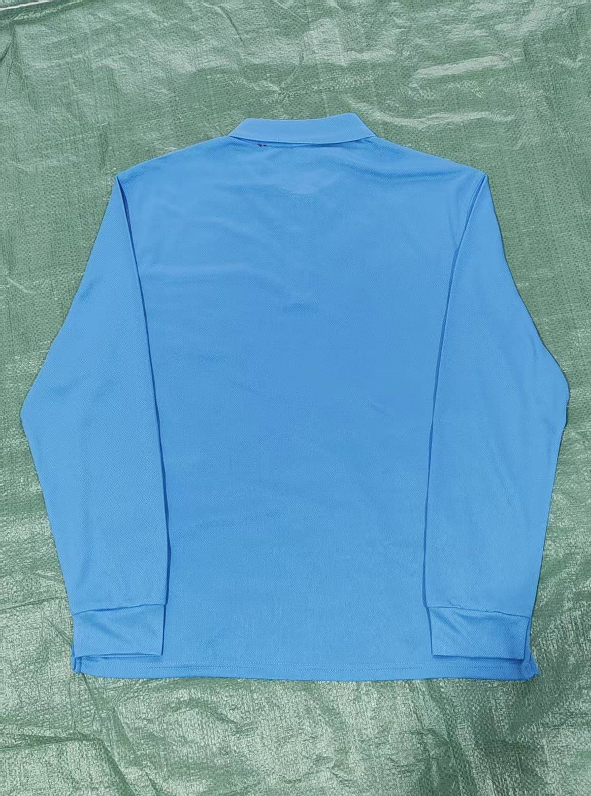 AZUKI Men's Long Sleeve Birdseye Pocket Polo