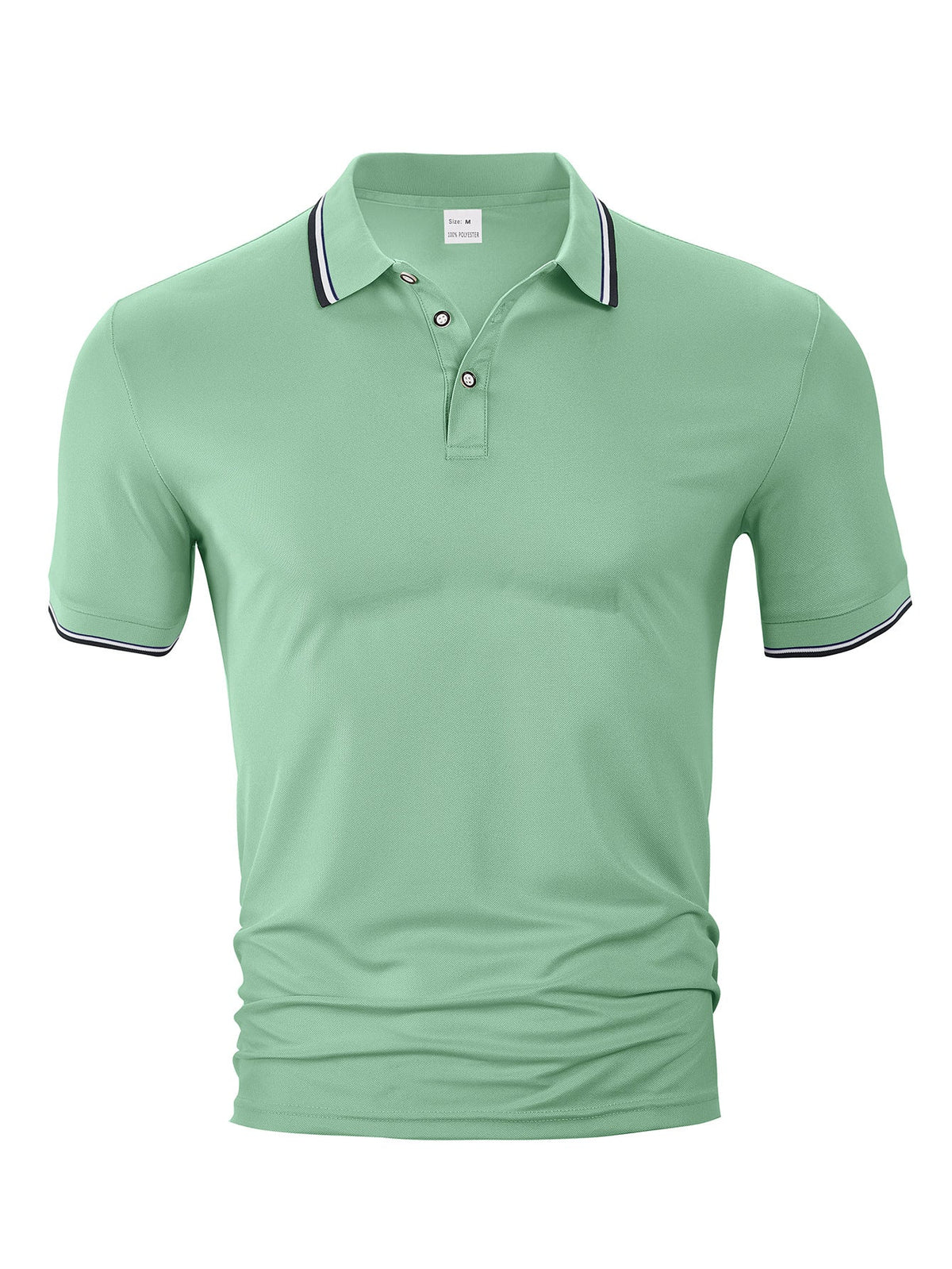 AZUKI Men's Contrast-Tip Piqué Polo