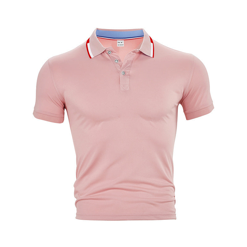 AZUKI Men's Contrast-Tipped Short Sleeve Polo