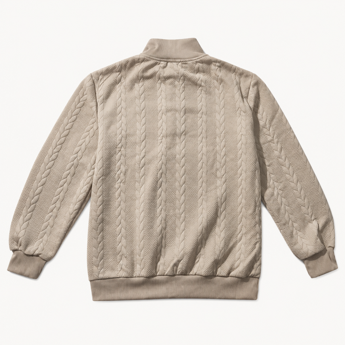 AZUKI Men's Quarter-Zip Jacquard Pullover