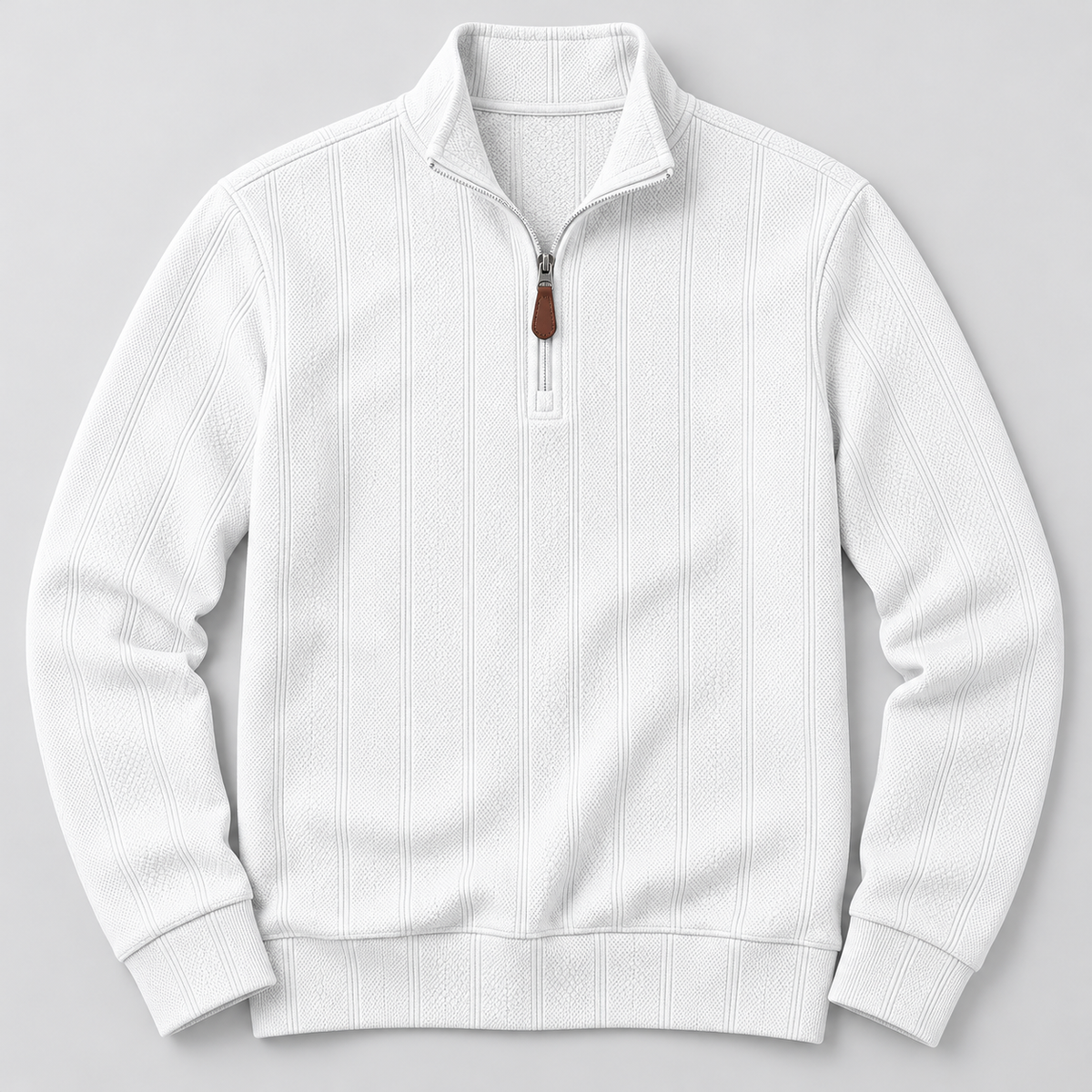 AZUKI Men's Textured Stripe Half-Zip Pullover
