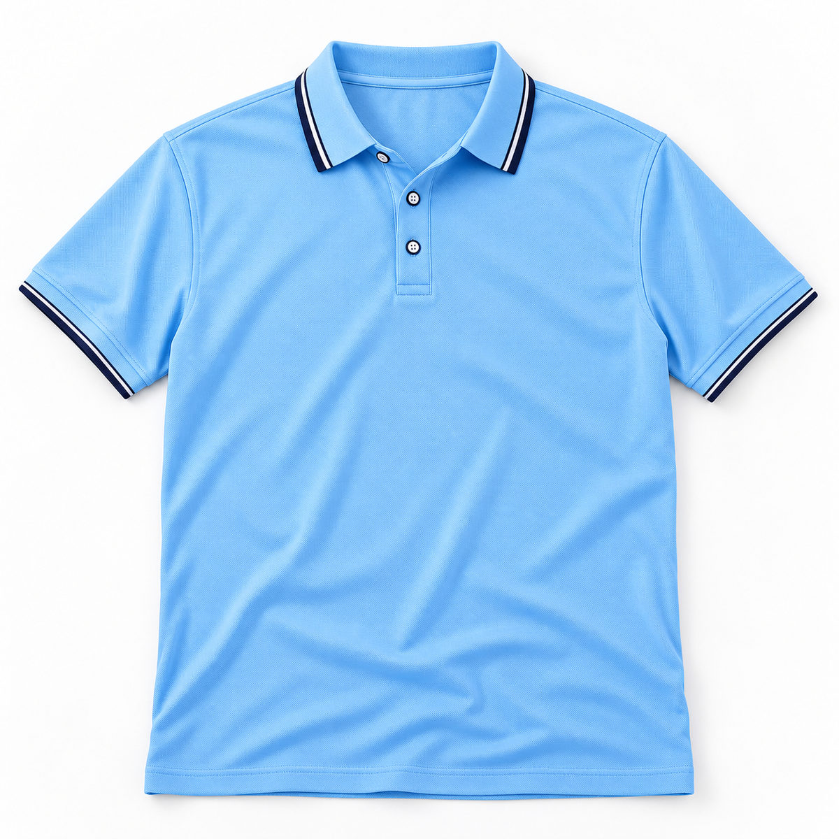 AZUKI Men's Contrast-Tip Piqué Polo