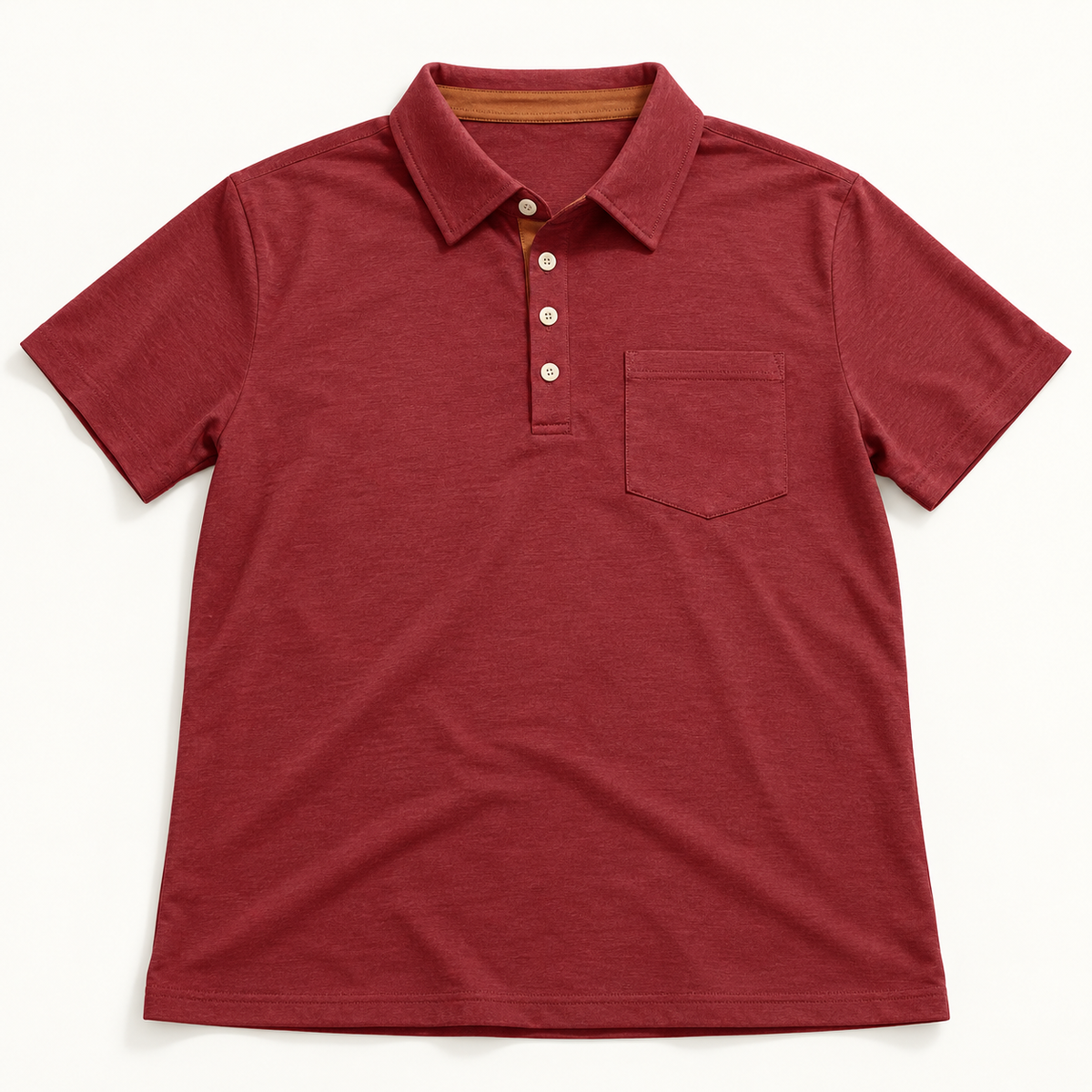 AZUKI Men's Cotton-Blend Four-Button Pocket Polo