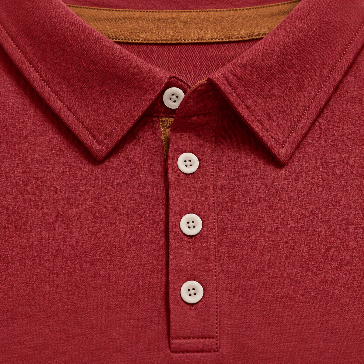 AZUKI Men's Cotton-Blend Four-Button Pocket Polo