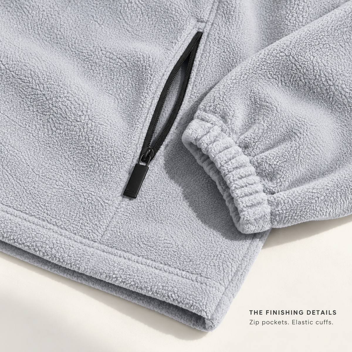 AZUKI Men's Full-Zip Fleece Jacket with Stand Collar