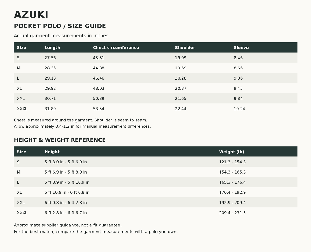AZUKI Men's Short-Sleeve Cotton-Blend Pocket Polo
