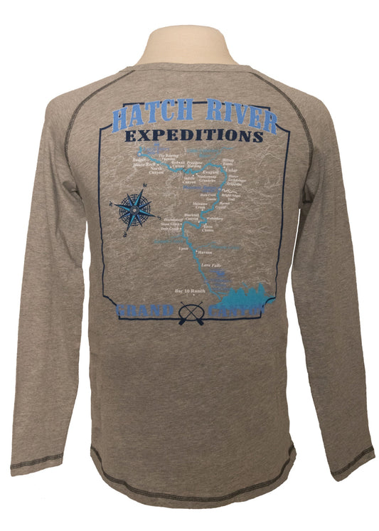 Women's Long Sleeve Groove Map Tee - Premium Heather