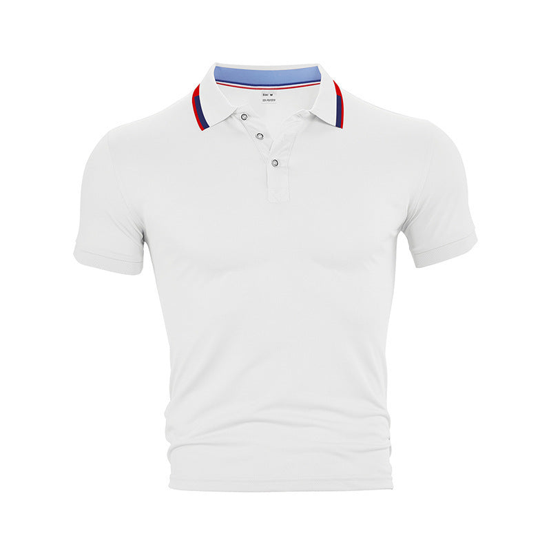 AZUKI Men's Contrast-Tipped Short Sleeve Polo