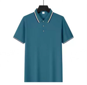 AZUKI Men's Contrast-Tip Piqué Polo