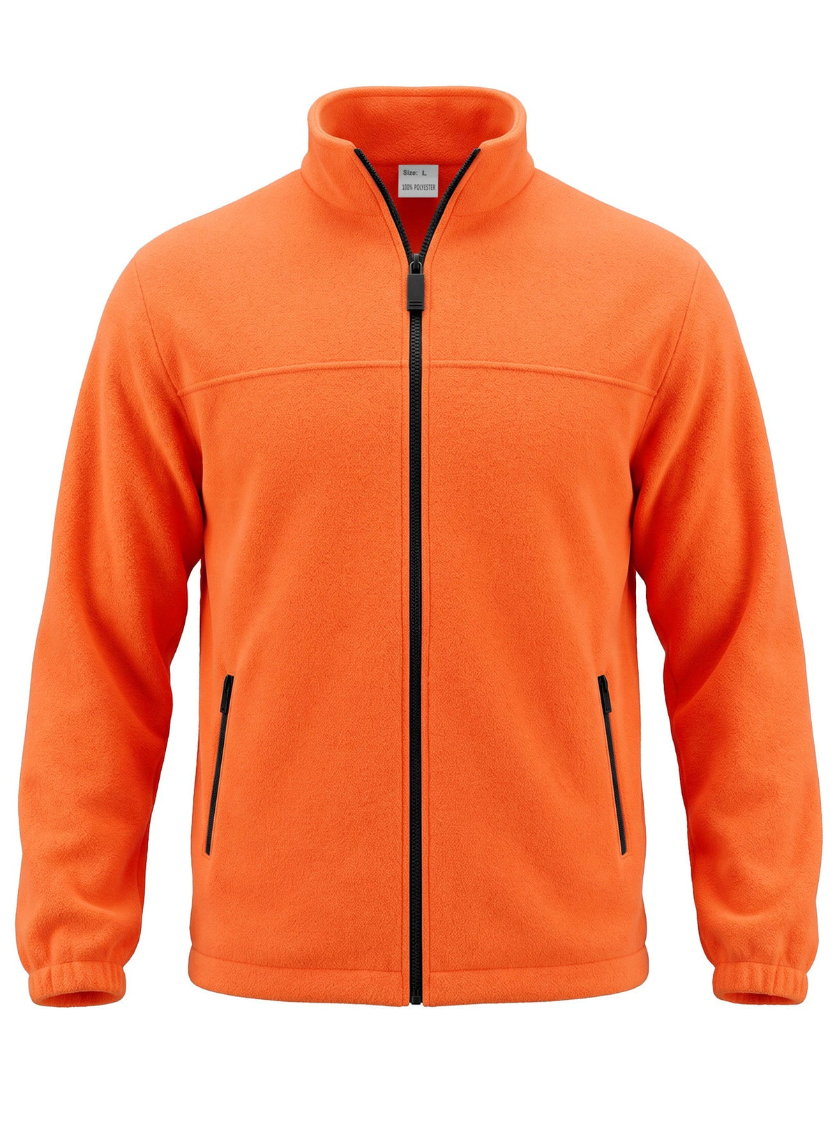 AZUKI Men's Full-Zip Fleece Jacket with Stand Collar