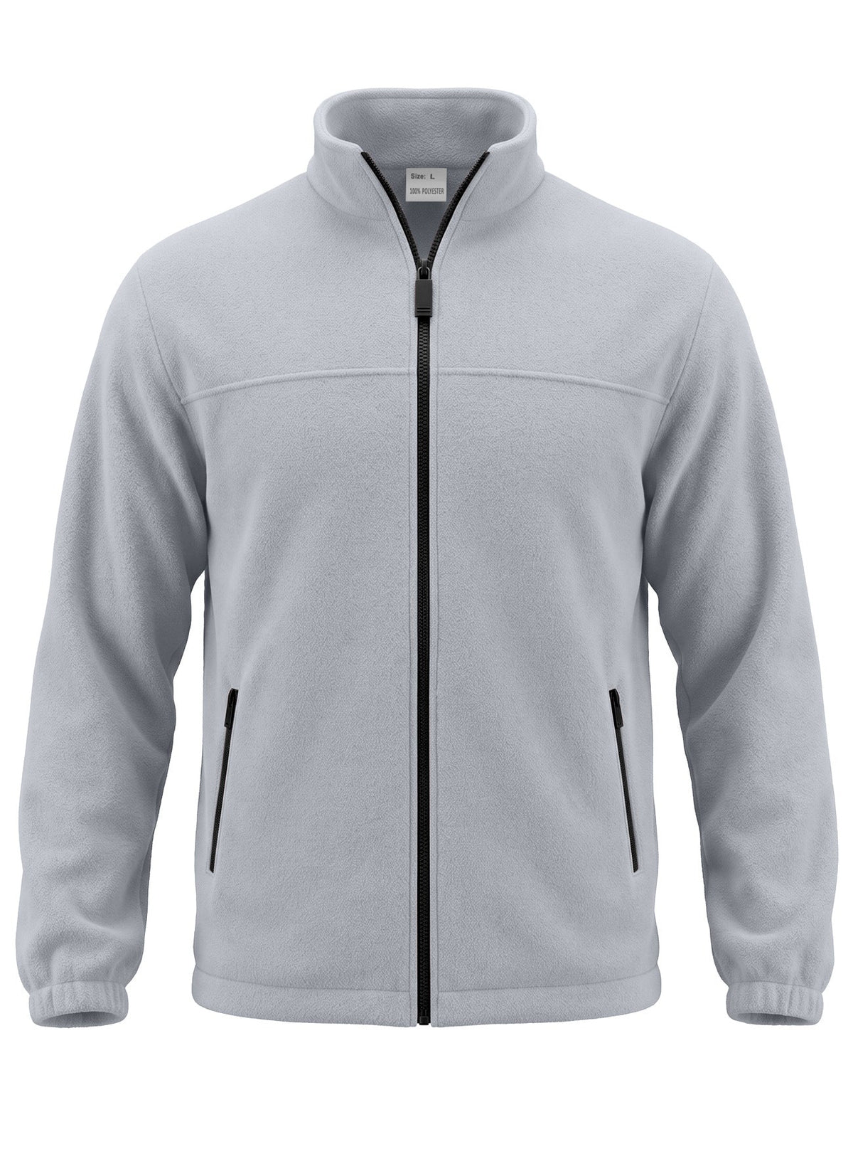 AZUKI Men's Full-Zip Fleece Jacket with Stand Collar