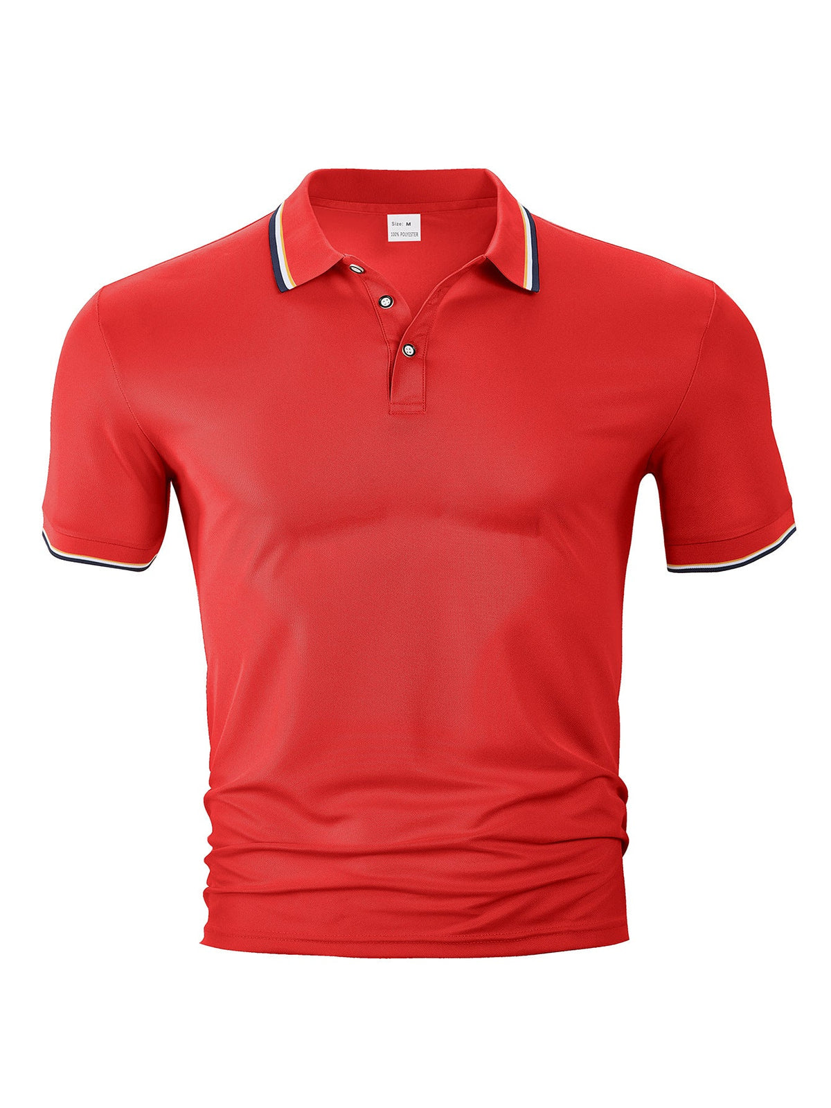 AZUKI Men's Contrast-Tip Piqué Polo