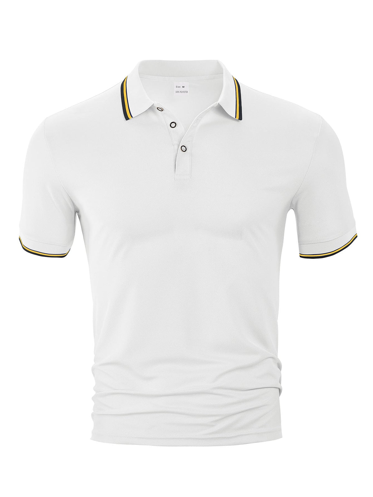 AZUKI Men's Contrast-Tip Piqué Polo