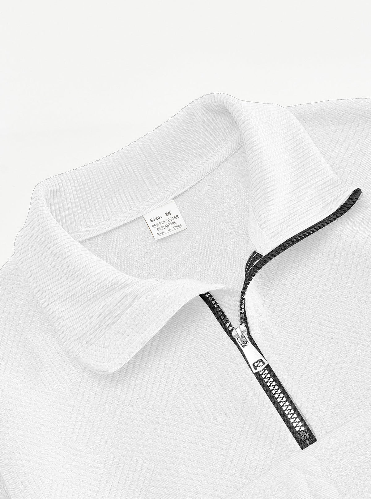 AZUKI Men's Quarter-Zip Jacquard Pullover