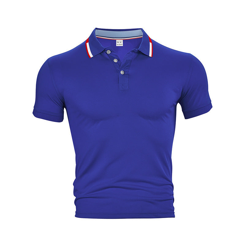 AZUKI Men's Contrast-Tipped Short Sleeve Polo