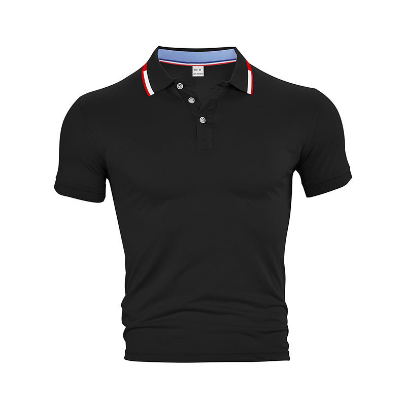 AZUKI Men's Contrast-Tipped Short Sleeve Polo