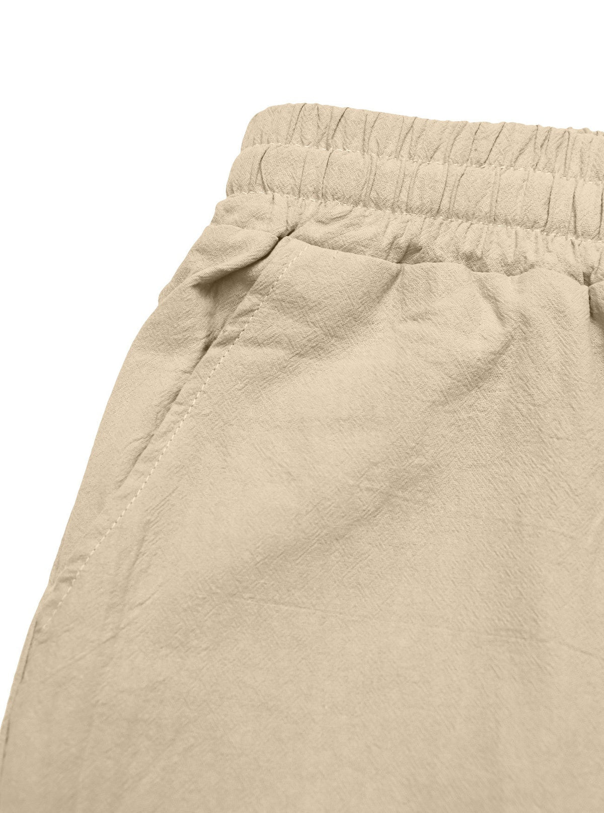 AZUKI Men's Linen-Blend Relaxed Drawstring Pants