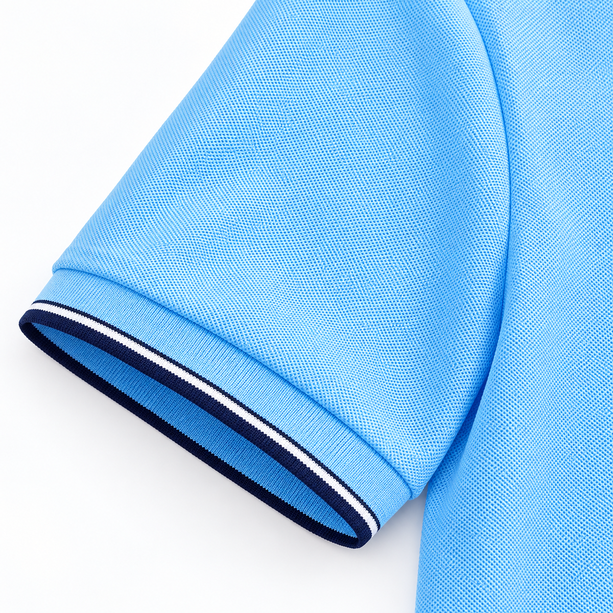 AZUKI Men's Contrast-Tip Piqué Polo